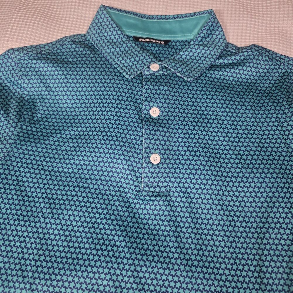 Golf Shirt Men Dry Fit Star Print Moisture Wicking Shirt Collar Short Sleeve Sm